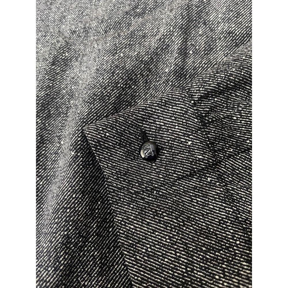 Max Mara Button‎ Loop Close Heathered Navy Women's L/XL - Picture 7 of 8